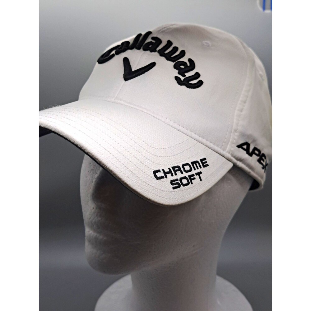 Callaway Tour Authentic Golf Hat Cap White/Black Mesh Polyester Adjustable